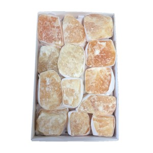 Calcite Orange Rough Stone Box Small Calcite Orange Rough Stone Box Small